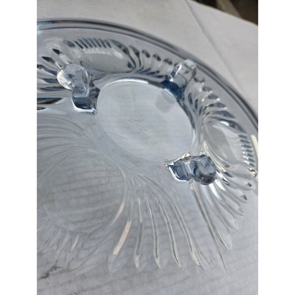 Paden City‎ 13.5" Blue Footed Console Bowl Compote Serving Tray "Maya" - Picture 9 of 16